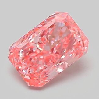 1.02 Carat Fancy Vivid Pink Cut Cornered Rectangular Modified Brilliant Lab Grown Diamond | VVS2 | IGI Certified | ARM830