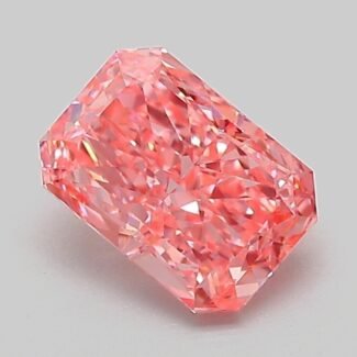 1.03 Carat Fancy Vivid Pink Cut Cornered Rectangular Modified Brilliant Lab Grown Diamond | VVS2 | IGI Certified | ARM832