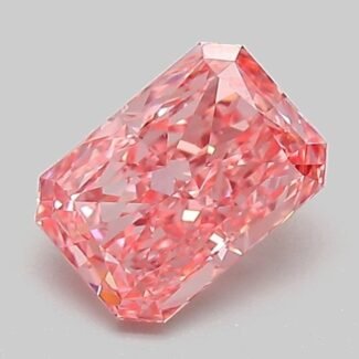1.03 Carat Fancy Vivid Pink Cut Cornered Rectangular Modified Brilliant Lab Grown Diamond | VS1 | IGI Certified | ARM834
