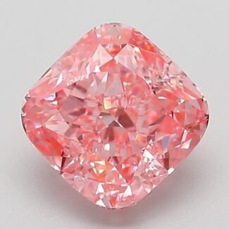 2.05 Carat Fancy Vivid Pink Square Cushion Modified Brilliant Lab Grown Diamond | VVS2 | IGI Certified | ARM126