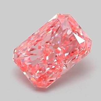 1.03 Carat Fancy Vivid Pink Cut Cornered Rectangular Modified Brilliant Lab Grown Diamond | VVS2 | IGI Certified | ARM835