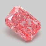 1.04 Carat Fancy Vivid Pink Cut Cornered Rectangular Modified Brilliant Lab Grown Diamond | VVS2 | IGI Certified | ARM839
