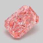 1.04 Carat Fancy Vivid Pink Cut Cornered Rectangular Modified Brilliant Lab Grown Diamond | VVS2 | IGI Certified | ARM842