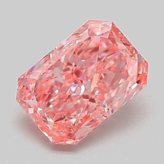 1.04 Carat Fancy Vivid Pink Cut Cornered Rectangular Modified Brilliant Lab Grown Diamond | VVS2 | IGI Certified | ARM842
