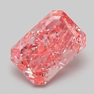 1.04 Carat Fancy Vivid Pink Cut Cornered Rectangular Modified Brilliant Lab Grown Diamond | VVS2 | IGI Certified | ARM844