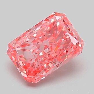1.04 Carat Fancy Vivid Pink Cut Cornered Rectangular Modified Brilliant Lab Grown Diamond | VVS2 | IGI Certified | ARM845