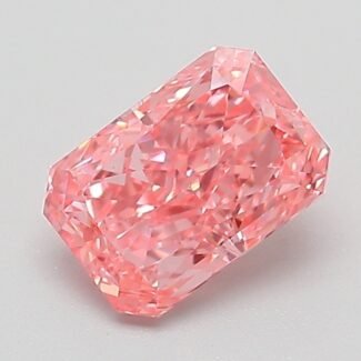 1.05 Carat Fancy Vivid Pink Cut Cornered Rectangular Modified Brilliant Lab Grown Diamond | VS1 | IGI Certified | ARM850