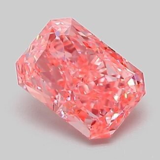 1.05 Carat Fancy Vivid Pink Cut Cornered Rectangular Modified Brilliant Lab Grown Diamond | VS1 | IGI Certified | ARM852