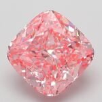 2.06 Carat Fancy Vivid Pink Square Cushion Modified Brilliant Lab Grown Diamond | VVS2 | IGI Certified | ARM128