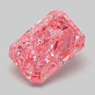 1.05 Carat Fancy Vivid Pink Cut Cornered Rectangular Modified Brilliant Lab Grown Diamond | VVS2 | IGI Certified | ARM858