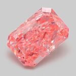 1.05 Carat Fancy Vivid Pink Cut Cornered Rectangular Modified Brilliant Lab Grown Diamond | VVS2 | IGI Certified | ARM860