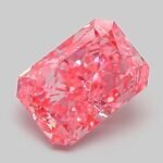 1.05 Carat Fancy Vivid Pink Cut Cornered Rectangular Modified Brilliant Lab Grown Diamond | VVS2 | IGI Certified | ARM861
