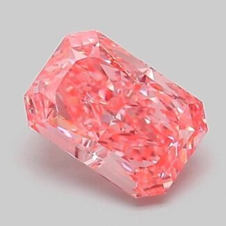 1.05 Carat Fancy Vivid Pink Cut Cornered Rectangular Modified Brilliant Lab Grown Diamond | VVS2 | IGI Certified | ARM864
