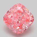 2.06 Carat Fancy Vivid Pink Square Cushion Modified Brilliant Lab Grown Diamond | VVS2 | IGI Certified | ARM129