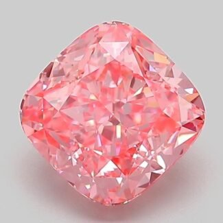 2.06 Carat Fancy Vivid Pink Square Cushion Modified Brilliant Lab Grown Diamond | VVS2 | IGI Certified | ARM129
