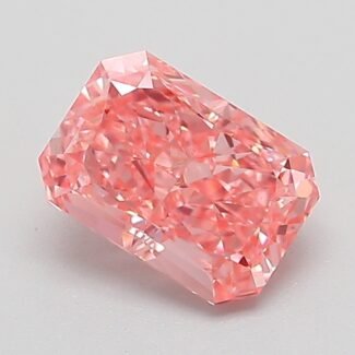 1.05 Carat Fancy Vivid Pink Cut Cornered Rectangular Modified Brilliant Lab Grown Diamond | VS1 | IGI Certified | ARM868