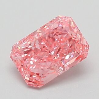 1.05 Carat Fancy Vivid Pink Cut Cornered Rectangular Modified Brilliant Lab Grown Diamond | VS1 | IGI Certified | ARM869
