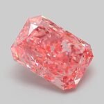 1.06 Carat Fancy Vivid Pink Cut Cornered Rectangular Modified Brilliant Lab Grown Diamond | VVS2 | IGI Certified | ARM870