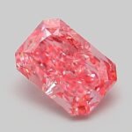 1.06 Carat Fancy Vivid Pink Cut Cornered Rectangular Modified Brilliant Lab Grown Diamond | VVS2 | IGI Certified | ARM872