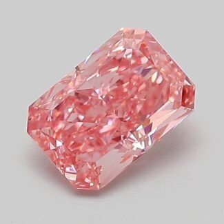 1.06 Carat Fancy Vivid Pink Cut Cornered Rectangular Modified Brilliant Lab Grown Diamond | VVS2 | IGI Certified | ARM873