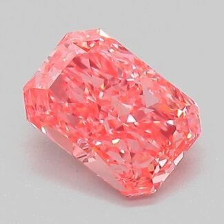 1.06 Carat Fancy Vivid Pink Cut Cornered Rectangular Modified Brilliant Lab Grown Diamond | VVS2 | IGI Certified | ARM874