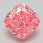 2.06 Carat Fancy Vivid Pink Square Cushion Modified Brilliant Lab Grown Diamond | VVS2 | IGI Certified | ARM130