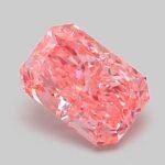 1.06 Carat Fancy Vivid Pink Cut Cornered Rectangular Modified Brilliant Lab Grown Diamond | VVS2 | IGI Certified | ARM877