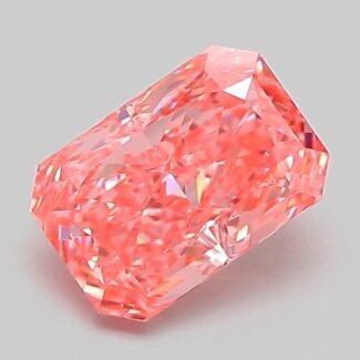 1.06 Carat Fancy Vivid Pink Cut Cornered Rectangular Modified Brilliant Lab Grown Diamond | VVS2 | IGI Certified | ARM879