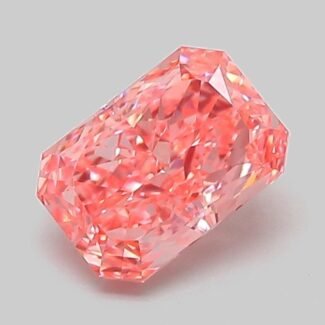 1.06 Carat Fancy Vivid Pink Cut Cornered Rectangular Modified Brilliant Lab Grown Diamond | VVS2 | IGI Certified | ARM880