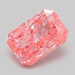 1.06 Carat Fancy Vivid Pink Cut Cornered Rectangular Modified Brilliant Lab Grown Diamond | VVS2 | IGI Certified | ARM881