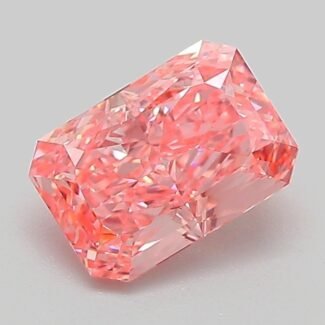 1.06 Carat Fancy Vivid Pink Cut Cornered Rectangular Modified Brilliant Lab Grown Diamond | VVS2 | IGI Certified | ARM883
