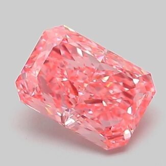 1.07 Carat Fancy Vivid Pink Cut Cornered Rectangular Modified Brilliant Lab Grown Diamond | VVS2 | IGI Certified | ARM884