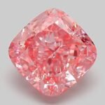 2.06 Carat Fancy Vivid Pink Square Cushion Modified Brilliant Lab Grown Diamond | VVS2 | IGI Certified | ARM131