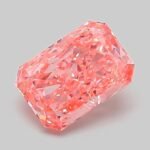 1.07 Carat Fancy Vivid Pink Cut Cornered Rectangular Modified Brilliant Lab Grown Diamond | VVS2 | IGI Certified | ARM886