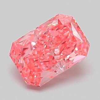 1.07 Carat Fancy Vivid Pink Cut Cornered Rectangular Modified Brilliant Lab Grown Diamond | VVS2 | IGI Certified | ARM888