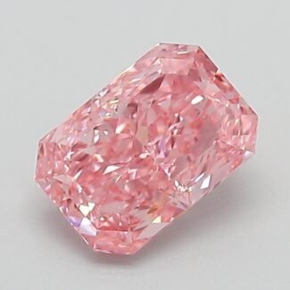 1.07 Carat Fancy Vivid Pink Cut Cornered Rectangular Modified Brilliant Lab Grown Diamond | VVS2 | IGI Certified | ARM890