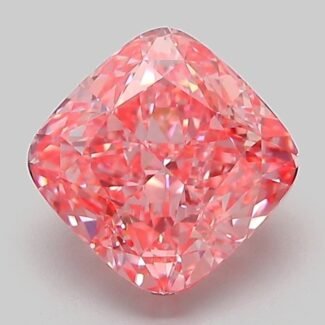 2.06 Carat Fancy Vivid Pink Square Cushion Modified Brilliant Lab Grown Diamond | VVS2 | IGI Certified | ARM132