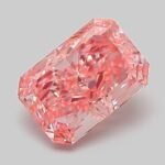 1.08 Carat Fancy Vivid Pink Cut Cornered Rectangular Modified Brilliant Lab Grown Diamond | VVS2 | IGI Certified | ARM895