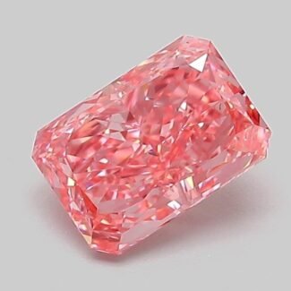 1.08 Carat Fancy Vivid Pink Cut Cornered Rectangular Modified Brilliant Lab Grown Diamond | VVS2 | IGI Certified | ARM896