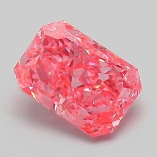 1.08 Carat Fancy Vivid Pink Cut Cornered Rectangular Modified Brilliant Lab Grown Diamond | VVS2 | IGI Certified | ARM897