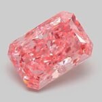 1.08 Carat Fancy Vivid Pink Cut Cornered Rectangular Modified Brilliant Lab Grown Diamond | VS1 | IGI Certified | ARM898