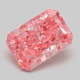 1.08 Carat Fancy Vivid Pink Cut Cornered Rectangular Modified Brilliant Lab Grown Diamond | VS1 | IGI Certified | ARM898