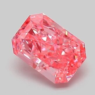 1.08 Carat Fancy Vivid Pink Cut Cornered Rectangular Modified Brilliant Lab Grown Diamond | VVS2 | IGI Certified | ARM899