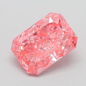 1.08 Carat Fancy Vivid Pink Cut Cornered Rectangular Modified Brilliant Lab Grown Diamond | VVS2 | IGI Certified | ARM901