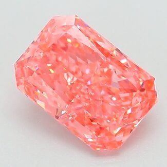 1.55 Carat Fancy Vivid Pink Cut Cornered Rectangular Modified Brilliant Lab Grown Diamond | VVS2 | IGI Certified | ARM904