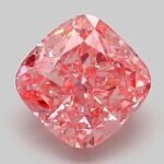 2.06 Carat Fancy Vivid Pink Square Cushion Modified Brilliant Lab Grown Diamond | VVS2 | IGI Certified | ARM133