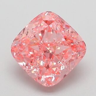 2.06 Carat Fancy Vivid Pink Square Cushion Modified Brilliant Lab Grown Diamond | VVS2 | IGI Certified | ARM134