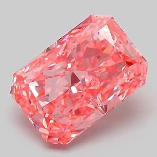 2.05 Carat Fancy Vivid Pink Cut Cornered Rectangular Modified Brilliant Lab Grown Diamond | VVS2 | IGI Certified | ARM930