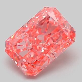 2.05 Carat Fancy Vivid Pink Cut Cornered Rectangular Modified Brilliant Lab Grown Diamond | VVS2 | IGI Certified | ARM931