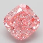 2.06 Carat Fancy Vivid Pink Square Cushion Modified Brilliant Lab Grown Diamond | VVS2 | IGI Certified | ARM136